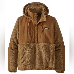 Patagonia women’s shelled retro-x pullover fleece in brown, like new